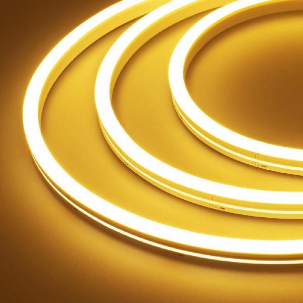 Гибкий неон 8х16, 2835, 120SMD, DC12В, пайка, желтый, катушка 5 м